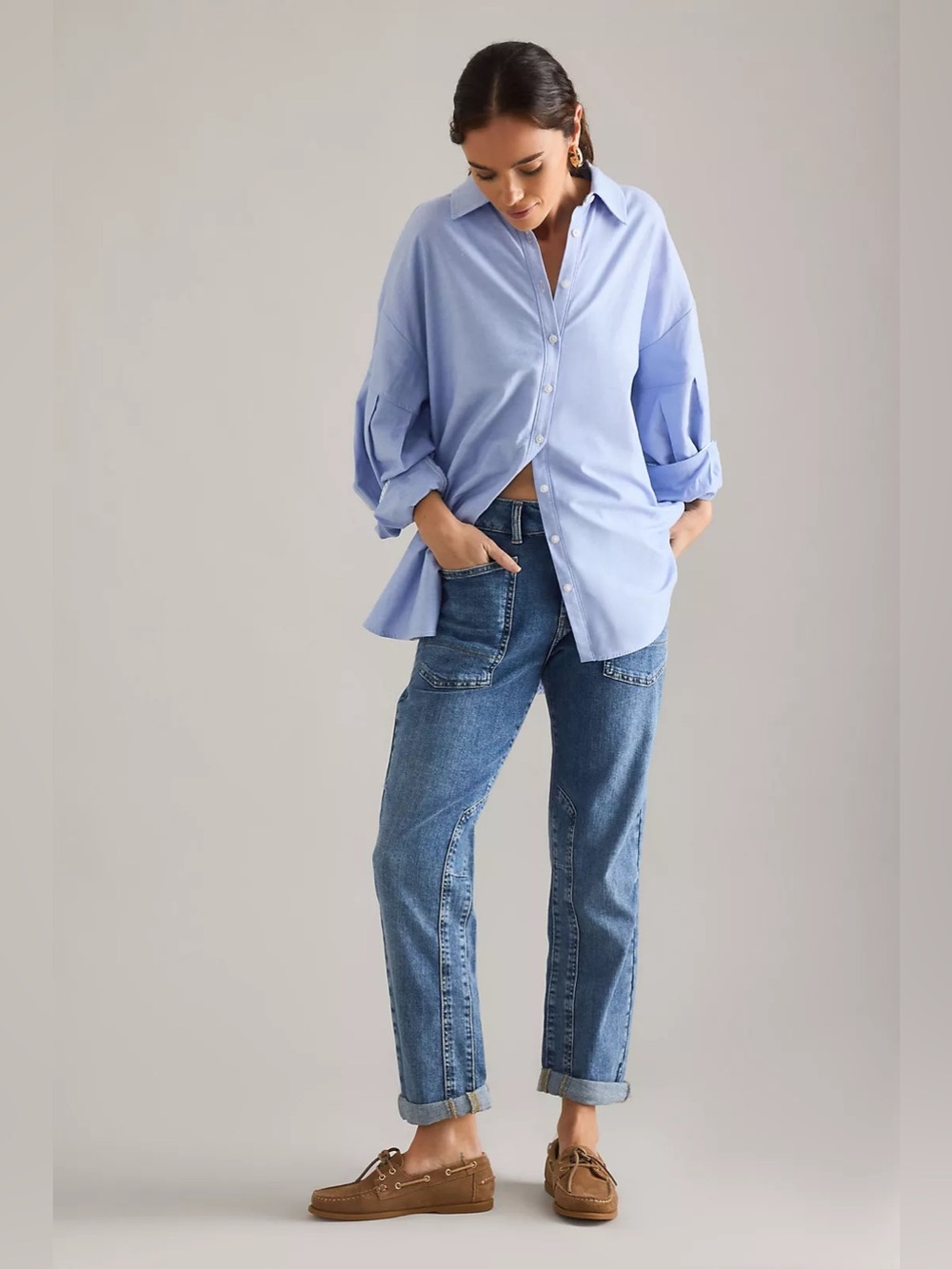 Anthropologie Pilcro Wanderer Mid-Rise Relaxed Jeans Size 27 Blue - Picture 2 of 14